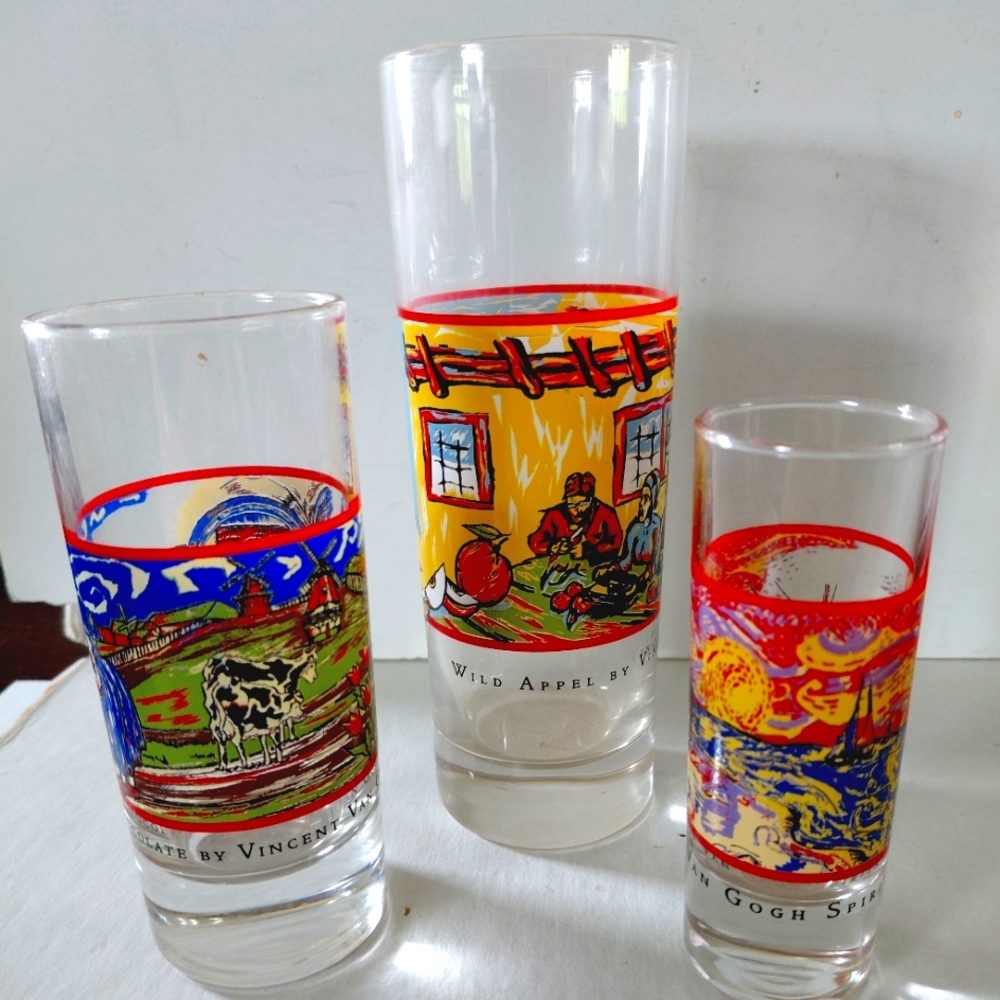 Vintage Wild Appel By Vincent Van Gogh Spirits Glass Set